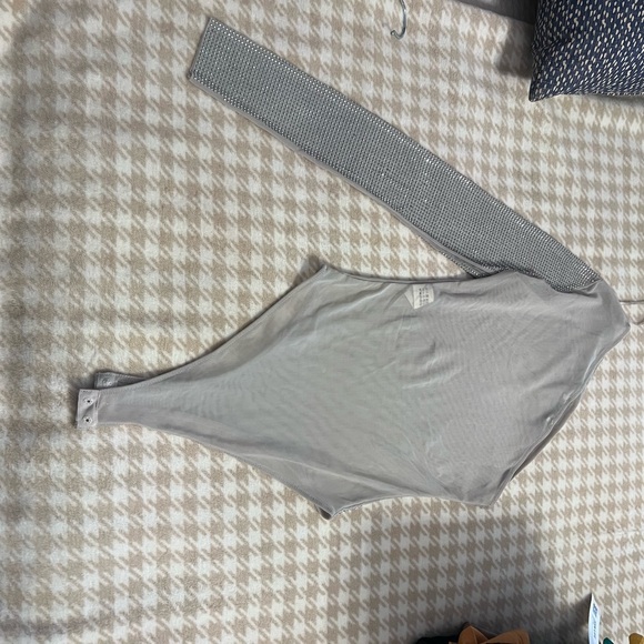 Silver One-Shoulder Top - Picture 10 of 10